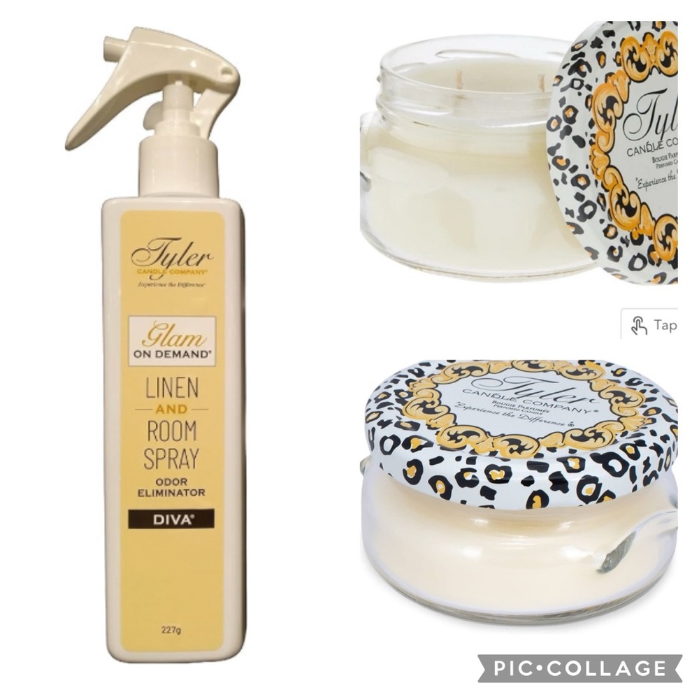 Tyler Linen spray and candle 11oz